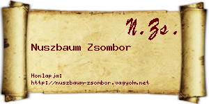 Nuszbaum Zsombor névjegykártya